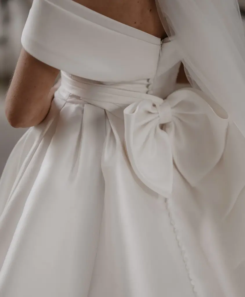 Detail vom Brautkleid